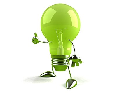 Green Light Bulb Kid Picture