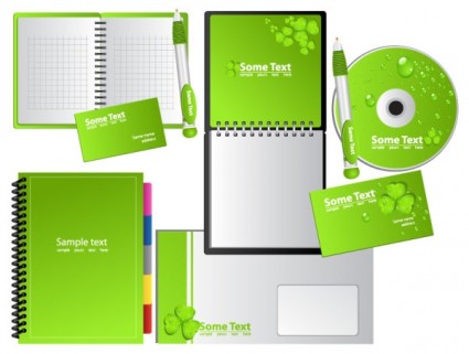 hijau notebook vektor