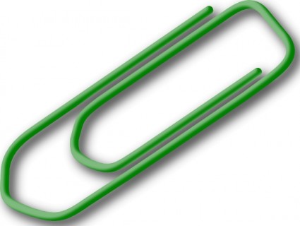 penjepit kertas hijau clip art