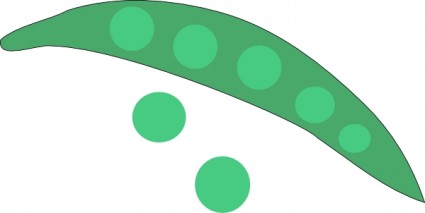grüne Erbsen-ClipArt