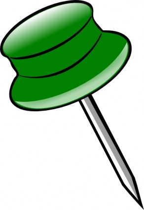 دبوس أخضر قصاصة فنية