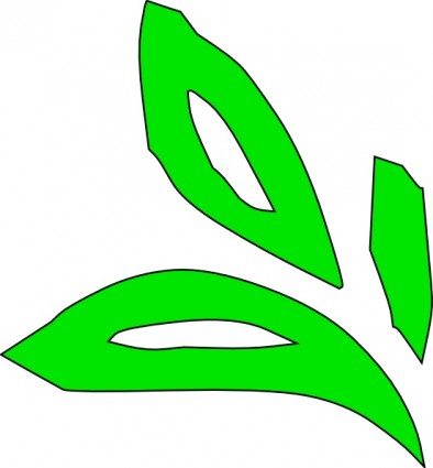 hojas de una planta verde clip art