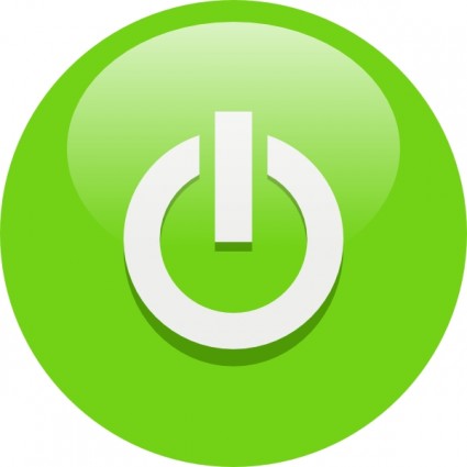 clip art de energía verde botón