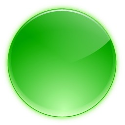 pulsante tondo verde