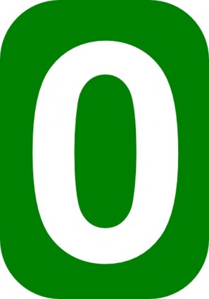 verde rettangolo arrotondato con numero ClipArt