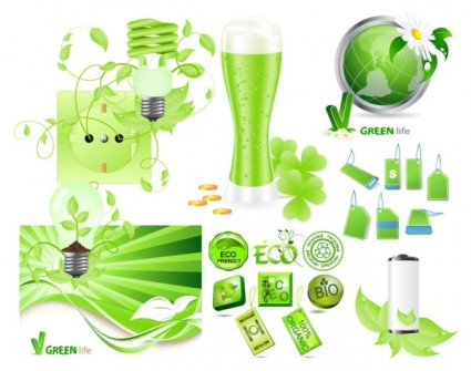 Зеленый серии вектор