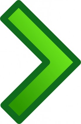 녹색 단일 오른쪽 화살표 클립 아트 설정