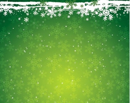 Copo De Nieve Verde El Material De Fondo De Vector De Tema 