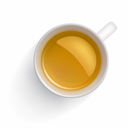 xícara de chá verde