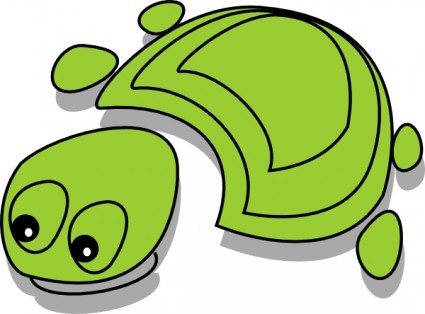 ClipArt cartone animato di tartaruga verde