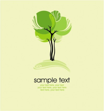 Green Tree Illustration Series Vector