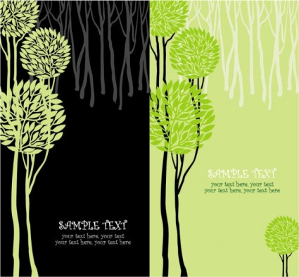 arbre vert illustration série vecteur