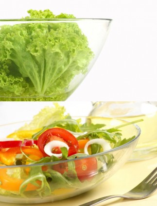緑の野菜と高精細溶融イメージ