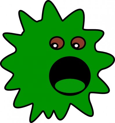 clipart de vírus verde