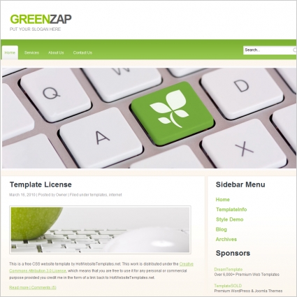 綠色 zap 範本