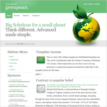 Greenpeace szablon