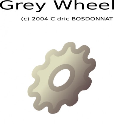rueda gris clip art