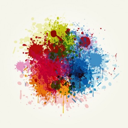 Grunge colorida salpicaduras vector illustration