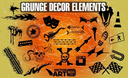 elementos de decoração do grunge