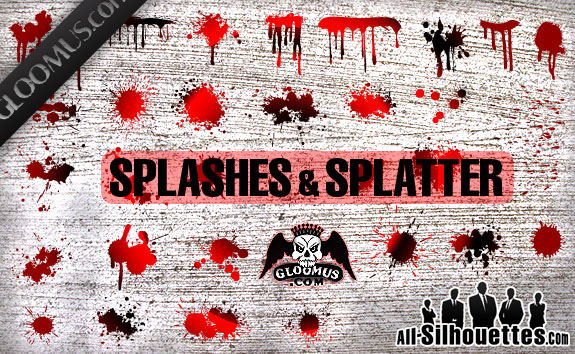 Grunge splashes splatters
