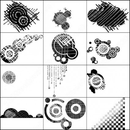 グランジ ベクトル図形ブラシ