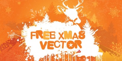 grungy vector Natale