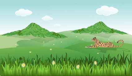 guepard pada lanskap