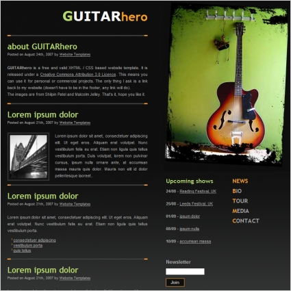 modèle guitarhero