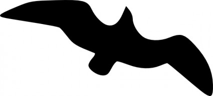 クリップアートを飛ぶカモメ