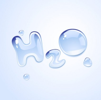 H2O forma di vettore di goccioline di acqua