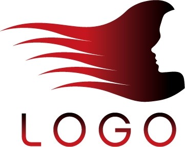 capelli salone logo template vettoriale