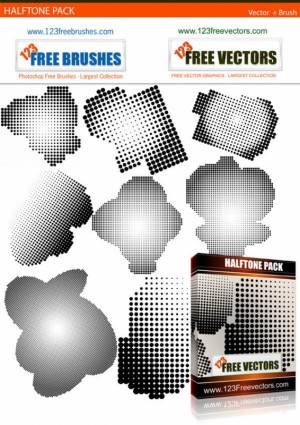 Halftone Free Vector And Photoshop Brush