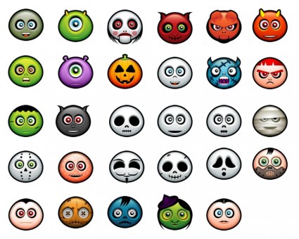 pack de iconos de avatares de Halloween