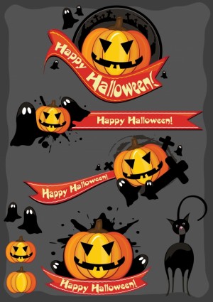vector de imagens dos desenhos animados de Halloween
