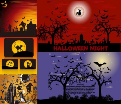 ilustraciones de arte de clip de Halloween