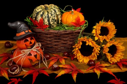 décoration Halloween en automne