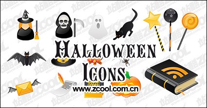 Halloween ikona vector materiał