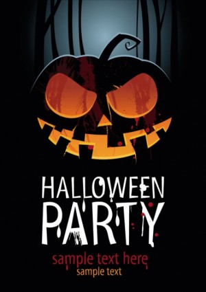 cartazes de Halloween bonitos fundo vector