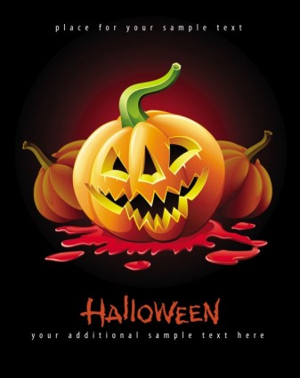 Halloween Poster indah latar belakang vektor