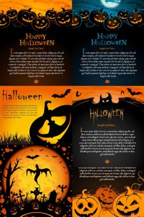 Halloween poster elemen vektor