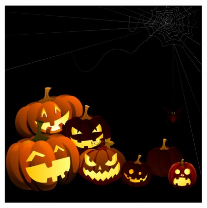 bí ngô halloween và trang web spider