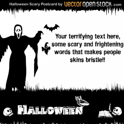 kartu pos menakutkan Halloween