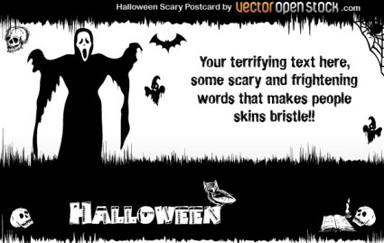 pocztówka przerażające Halloween