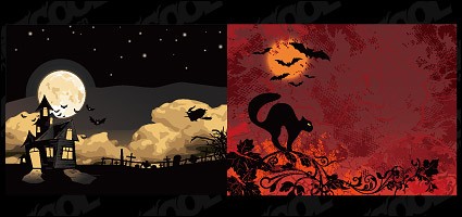 Halloween-Vektor-Illustrationen-material