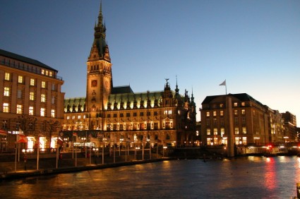 abendstimmung Townhall Hamburg