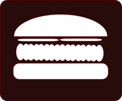clip art de hamburguesa icono