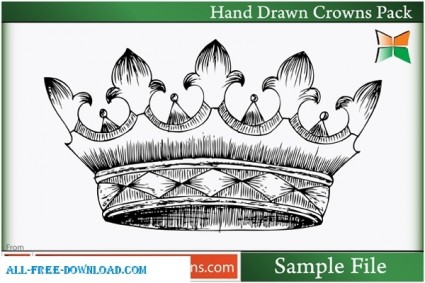 couronnes dessinés à la main