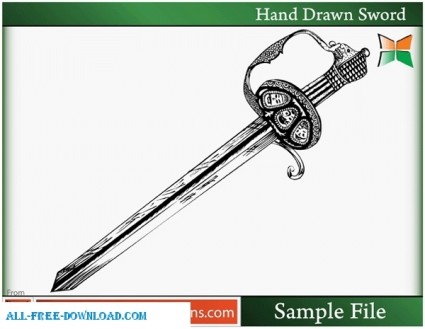 espada desenhada de mão