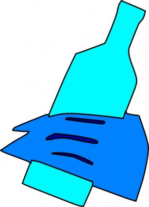 mano que sujeta la botella clip art