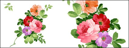 Hand Painted Flowers Layered Material Psd